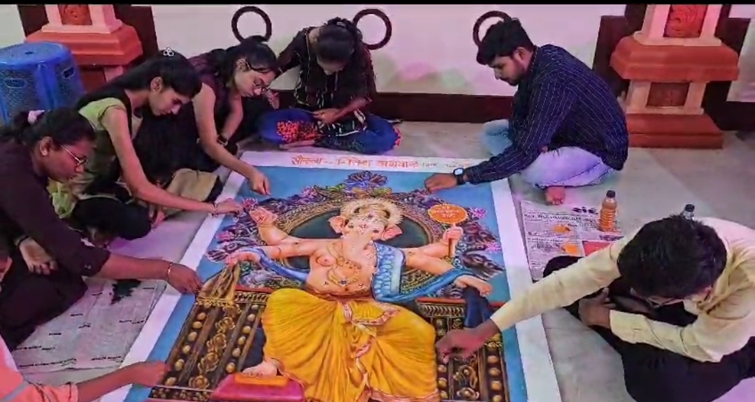 Maliwada ganpati rangoli